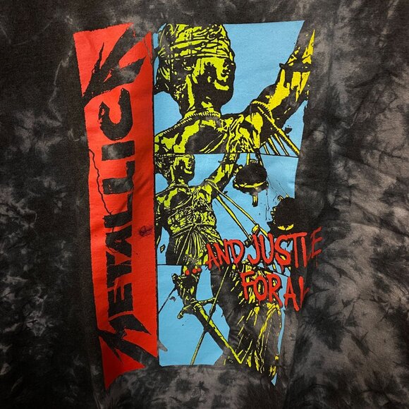 Metallica And Justice For All Tie Dye Crewneck Sweater L/XL - Picture 2 of 4